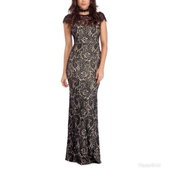 windsor black floral dress